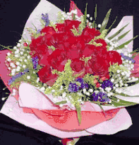 24  red roses bouquet