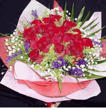 24  red roses bouquet