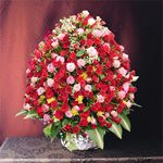 365 assorted color rose basket