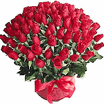 Valentine large Roses Basket 100 red roses