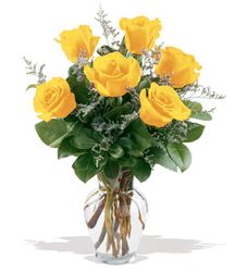 6 Yellow Roses
