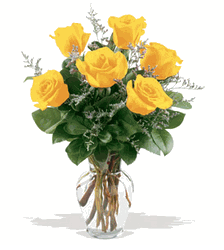 6 Yellow Roses