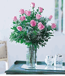 A Dozen Pink Roses