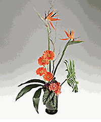 A linear design in a pottery vase.