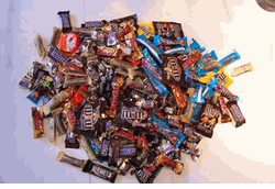Assorted Candy trick n trick basket 