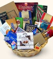 Assorted chocolates and sweet basket