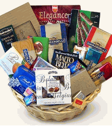 Assorted chocolates and sweet basket