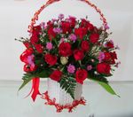 Basket Red rose 
