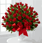 Basket red rose Sympathy