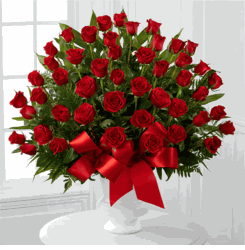 Basket red rose Sympathy