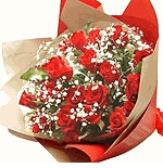 Bouquet of 12 Red Roses 