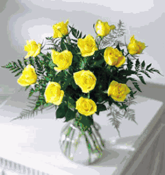 Brighten The Day -One Dozen Yellow Roses