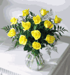 Brighten The Day -One Dozen Yellow Roses