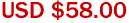 USD $58.00