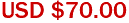 USD $70.00