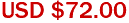 USD $72.00