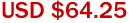 USD $64.25