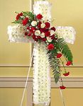 Cross flower sympathy- WITH BANNER VO CUNG THUONG TIEC!
