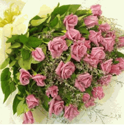 Dark pink rose bouquet 24