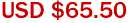 USD $65.50