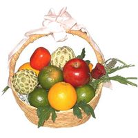 Exotic fresh fruit gift basket