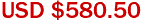 USD $580.50