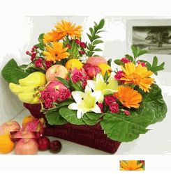Flower fruit basket