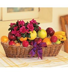 Flowers and Fruit Basket