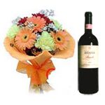 Flowers with Wine 