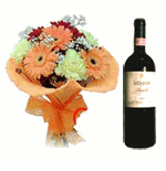 Flowers with Wine 