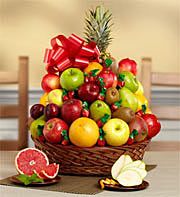 Fresh Fruit & Candy Gift Basket
