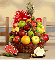 Fresh Fruit & Candy Gift Basket