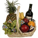 Fresh Fruit N Wine/  Gift Basket