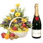 Fruit and Flowers with Champagne 