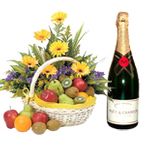 Fruit and Flowers with Champagne 