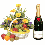 Fruit and Flowers with Champagne 