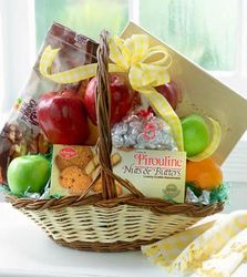 Fruit, Candy, and Cookie Basket