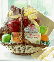 Fruit, Candy, and Cookie Basket
