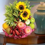 Fruits Basket with Flowers 