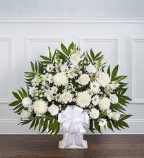 Funeral flowers baskets or vases / Hoa tren gio hay tren binh
