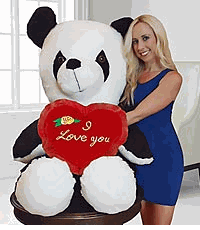 Giant Valentine Panda Bear