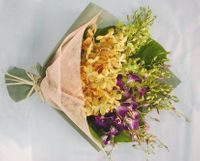 Hand bouquet Orchids cheer