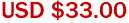 USD $33.00