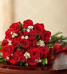 Happy woman day red rose bouquet