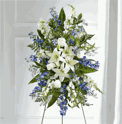 sympathy-funeral-flowers-Memories Standing Spray Available In Dallas, TX 