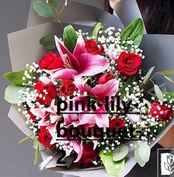 Pink-lily-bouquet- FLOWER 8-3 SAIGON