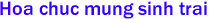 Hoa chuc mung sinh trai