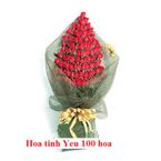 Hoa tinh Yeu 100 Hoa hong 