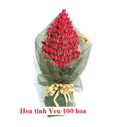 Hoa tinh Yeu 100 Hoa hong 