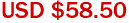 USD $58.50